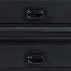 220x96x53 Vintage Design Anrichte in Schwarz - Niovan