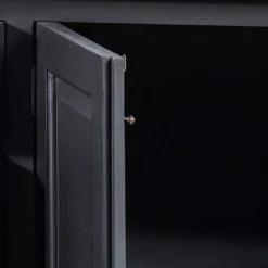 220x96x53 Vintage Design Anrichte in Schwarz - Niovan