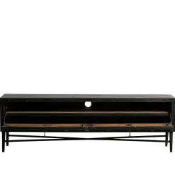 160x50x45 Vintage Design Lowboard in Schwarz - Illestra