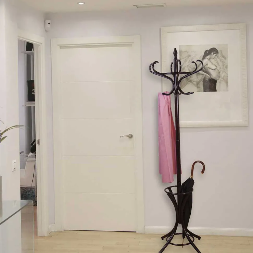 53x184x53 Vintage Garderobenständer in Braun - Suncato