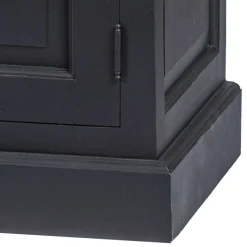 100x141x51 Vintage Vertiko in Schwarz & Teakfarben - Niovan