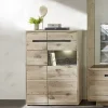 90x128x38 Vitrine Highboard in Wildeiche NB - Zelio