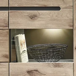 90x128x38 Vitrine Highboard in Wildeiche NB - Zelio