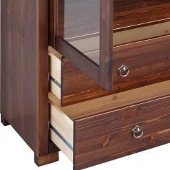 80x178x40 Vitrine mit 2 Schubladen - Luvin