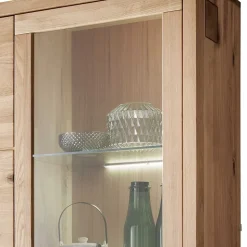 103x205x40 Vitrinenschrank aus Wildeiche Massivholz - Embleys