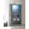 110x191x43 Vitrinenschrank in Grau zweifarbig - Setmora