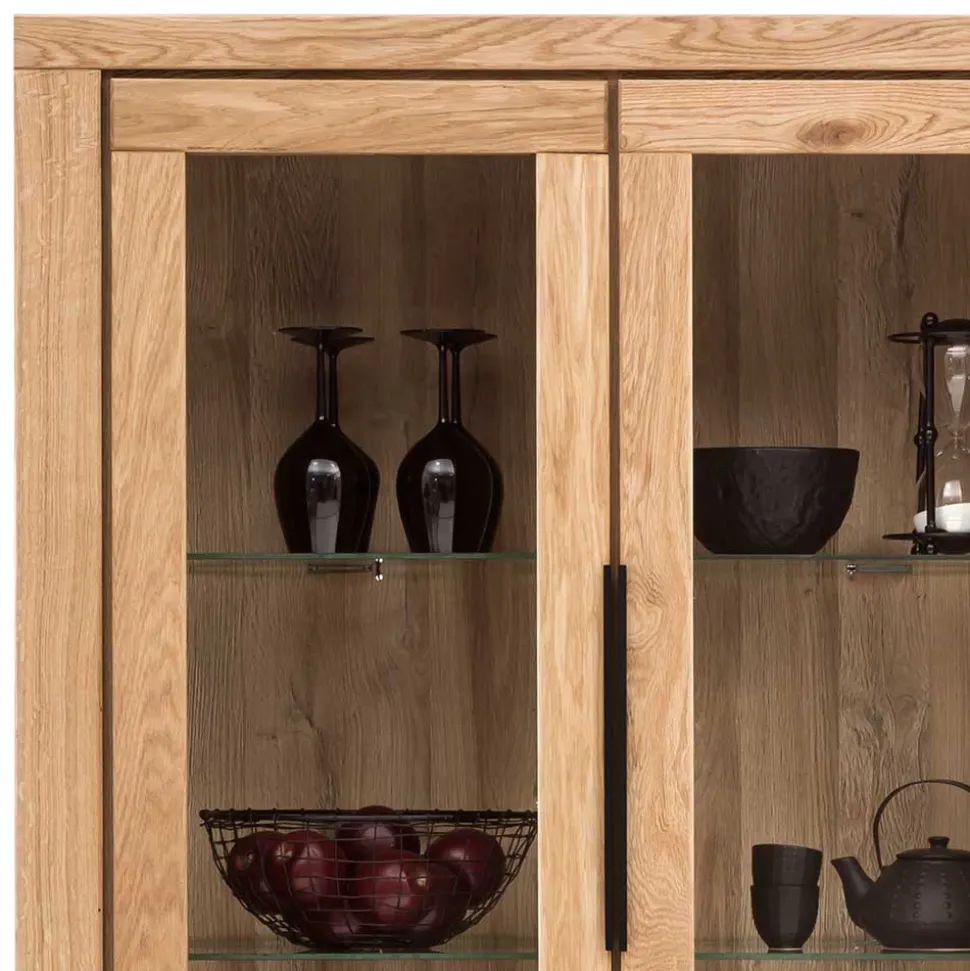 108x199,5x40 Vitrinenschrank 4-türig - Nelenia