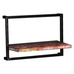 50x35x25 Wandboard aus Altholz mit Metallrahmen - Jamaica