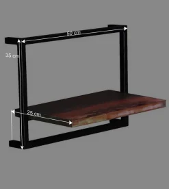 50x35x25 Wandboard aus Altholz mit Metallrahmen - Jamaica