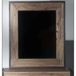 82x97x3 Wandspiegel aus Akazie Massivholz - Barcio