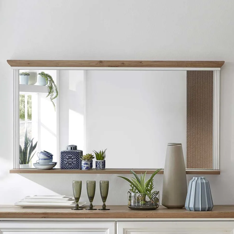 142x74x16 Wandspiegel mit Landhaus Design - Sinolita