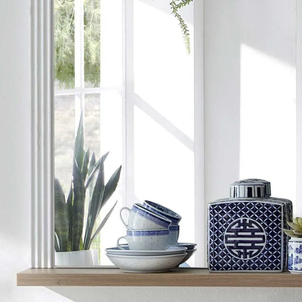 142x74x16 Wandspiegel mit Landhaus Design - Sinolita