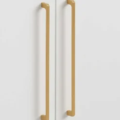 57x61x30 Waschbeckenschrank in Weiß & Gold - Nuszaleva