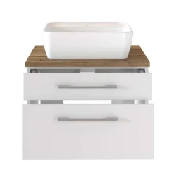 60x55x47 Waschtisch in Weiß Wildeiche - Enwicos