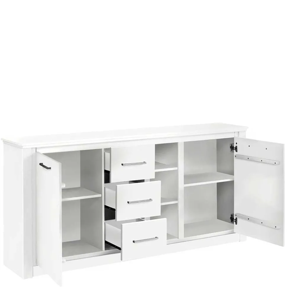 170x82x35 Weißes Sideboard auf Sockel - Enzetra