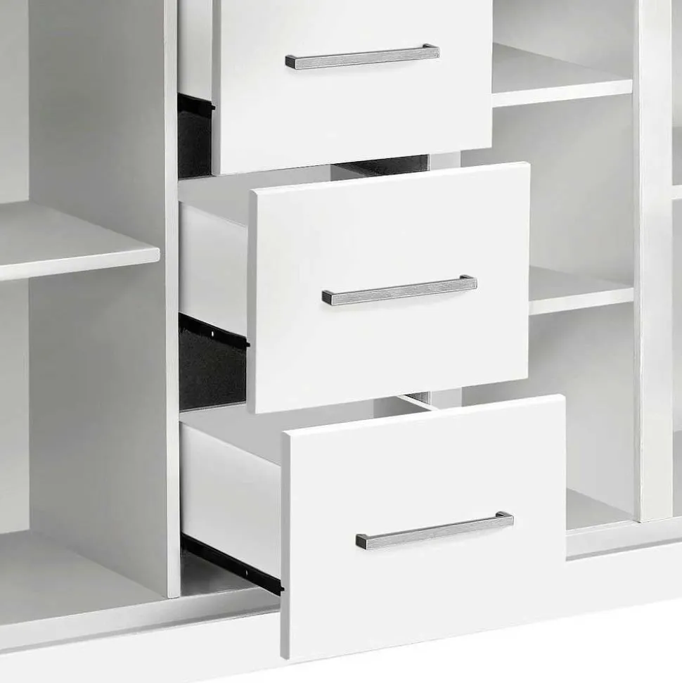 170x82x35 Weißes Sideboard auf Sockel - Enzetra