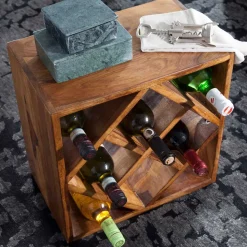 40x40x25 Weinregal aus Massivholz - Sharmota