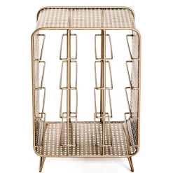 30x46x24 Weinregal aus Stahl in Gold - Loukan