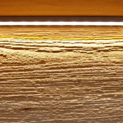 103x152x44 Wildeiche Highboard mit Glaseinsatz - Acmida