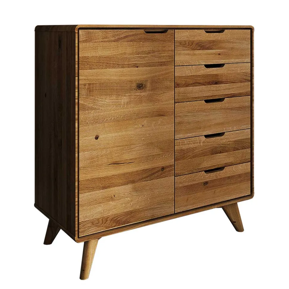 90x92x40 Wildeiche Kommode mit Tür - Eavy