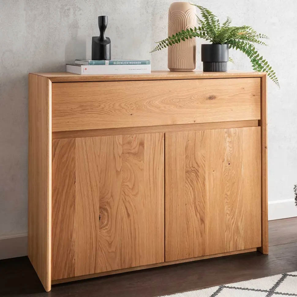 105x85x45 Wildeiche Kommode mit Schublade - Zandras