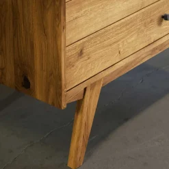 100x154x50 Wildeiche Schrank mit zwei Glastüren - Hardus