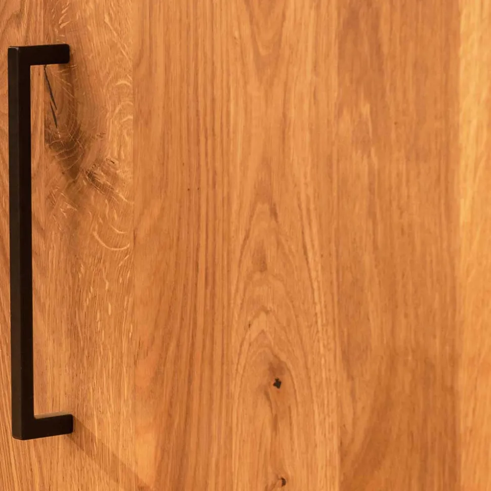 144x80x45 Wildeiche Schrank 3-türig & 3 Fächer - Kerfa