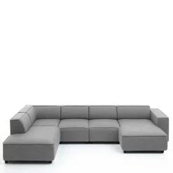 324x70x195 Wohnlandschaft in Hellgrau - Brianco