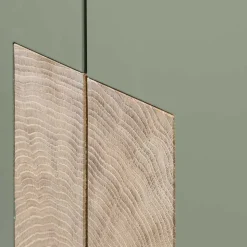 90x120x45 Wohnzimmer Highboard in Grau & Buche - Ajevos