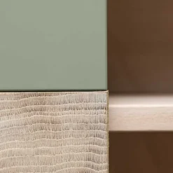 90x120x45 Wohnzimmer Highboard in Grau & Buche - Ajevos