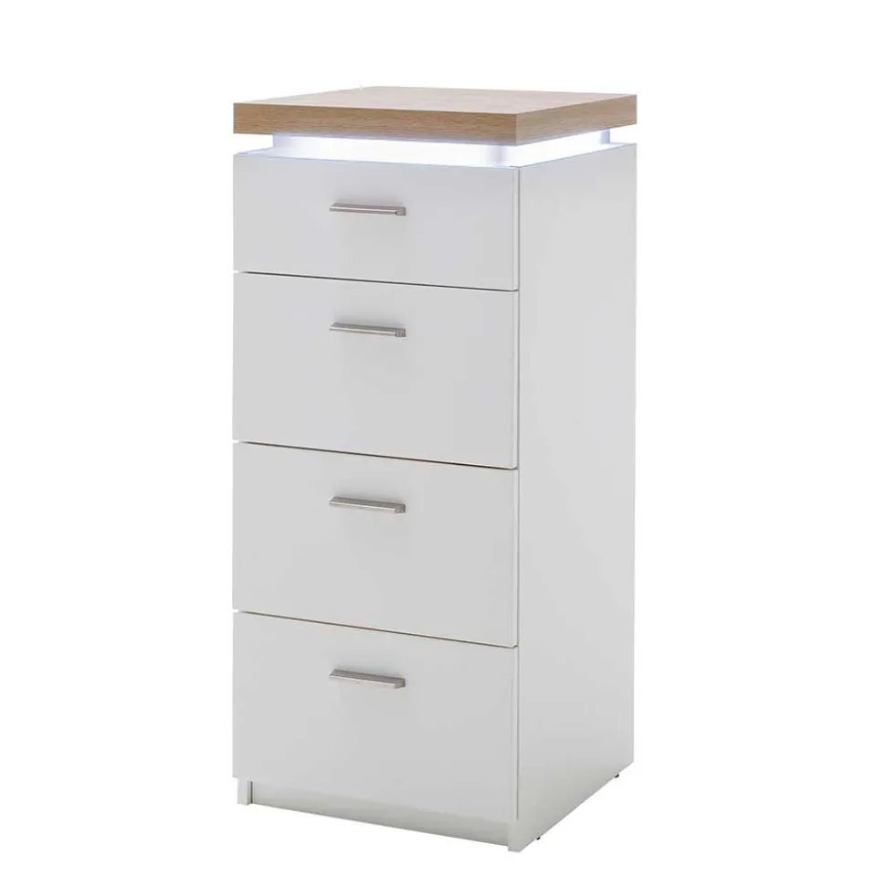 42x98x44 Wohnzimmer Hochkommode mit LED - Nusenia