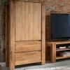 79x155x45 Wohnzimmer Schrank aus Eiche Massivholz - Tailuv