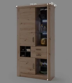 110x211x45 Wohnzimmer Schrank hochwertig - Wykina