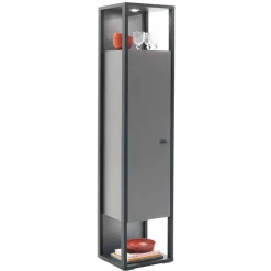 40x178x37 Wohnzimmer Schrank in Grau & Anthrazit - Ridona I