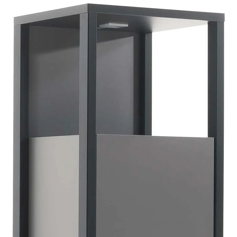 40x178x37 Wohnzimmer Schrank in Grau & Anthrazit - Ridona I