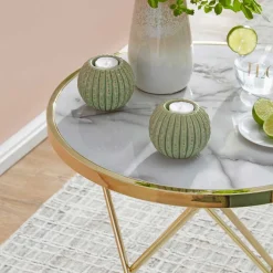 55x57x55 Wohnzimmer Tisch im Marmor Design - Longos