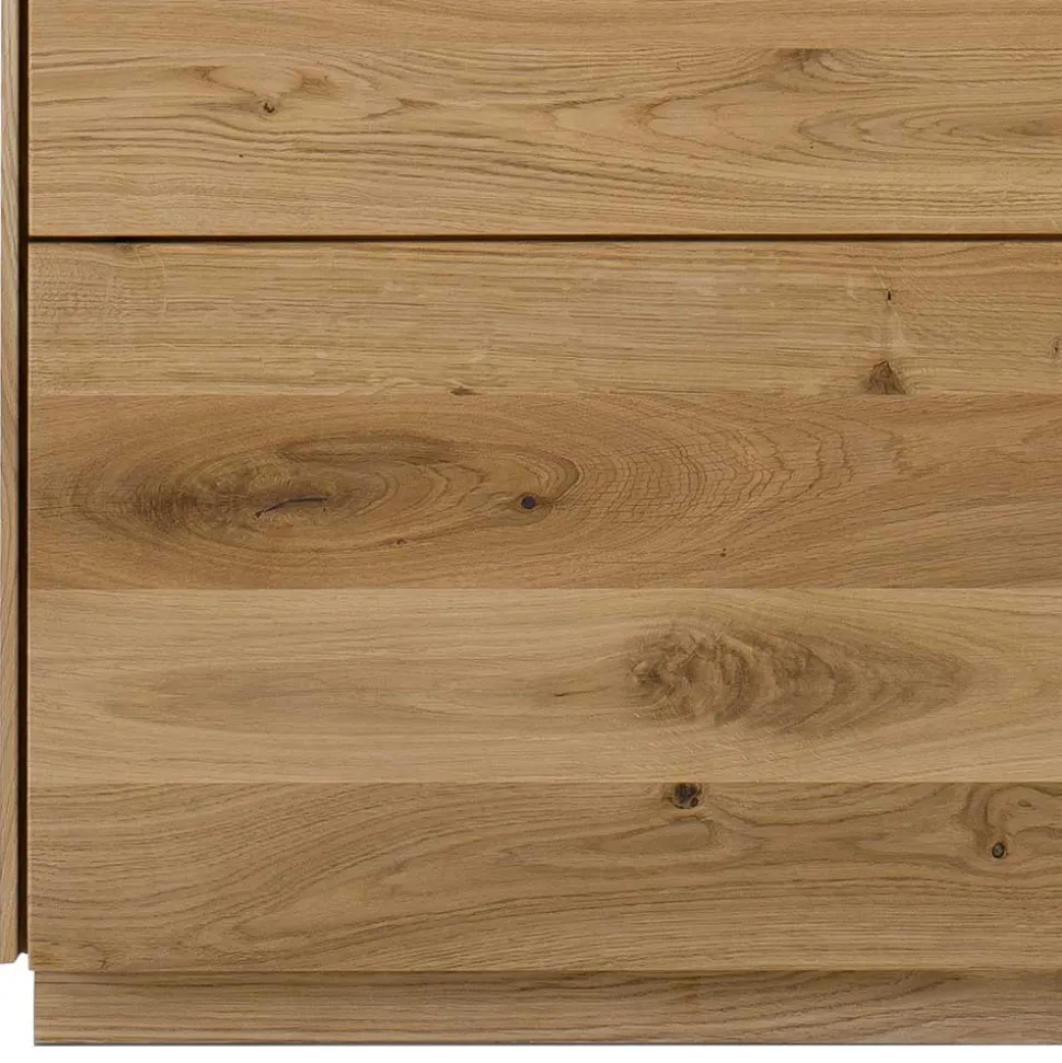 63x208x44 Wohnzimmer Vitrine aus Wildeiche massiv - Obinson