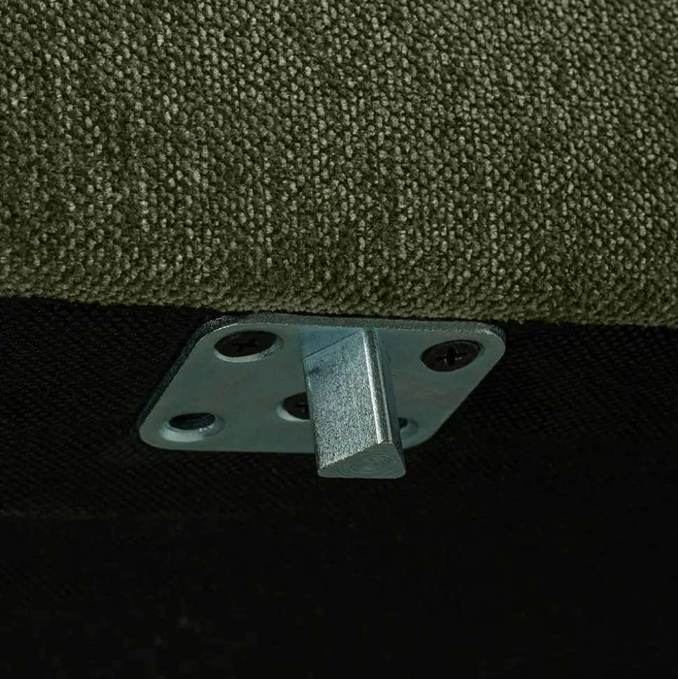 100x44x100 Wohnzimmerhocker in Dunkelgrün - Arraggo