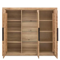 160x141x40 Wohnzimmerschrank mit Glaseinsatz - Nelenia