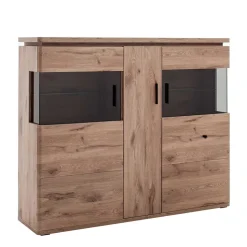 150x124x38 Wohnzimmerschrank mit Glas modern - Bekunion