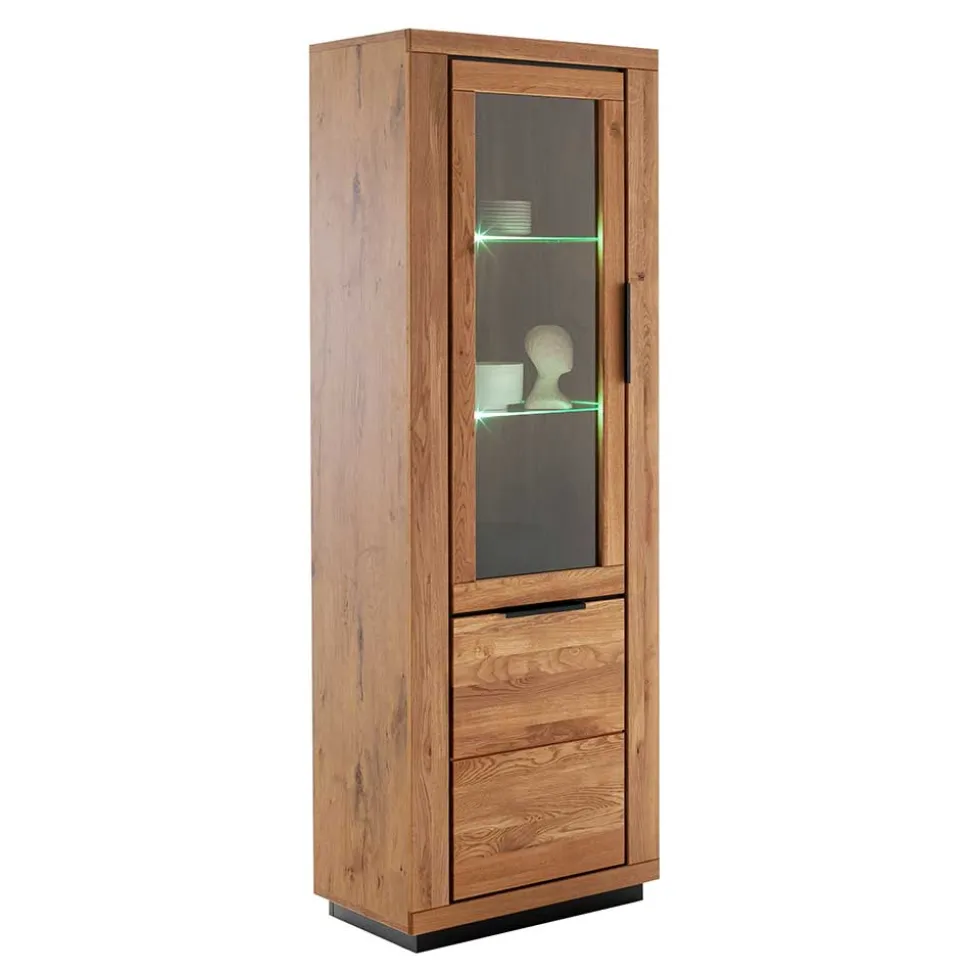 72x200x40 Wohnzimmervitrine teilmassiv - Vlacoma