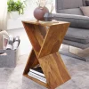43x60x30 X Design Couchisch aus Sheesham Massivholz - Andarina