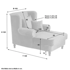 XXL Landhaus Sessel mit Rosen Muster - Gelvino