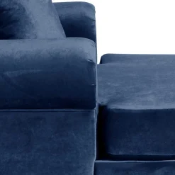 XXL Sessel in Dunkelblau Samtvelours - Louam