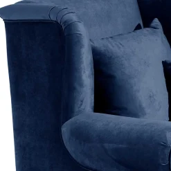 XXL Sessel in Dunkelblau Samtvelours - Louam