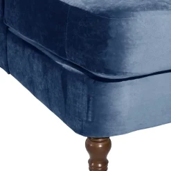 XXL Sessel in Dunkelblau Samtvelours - Louam