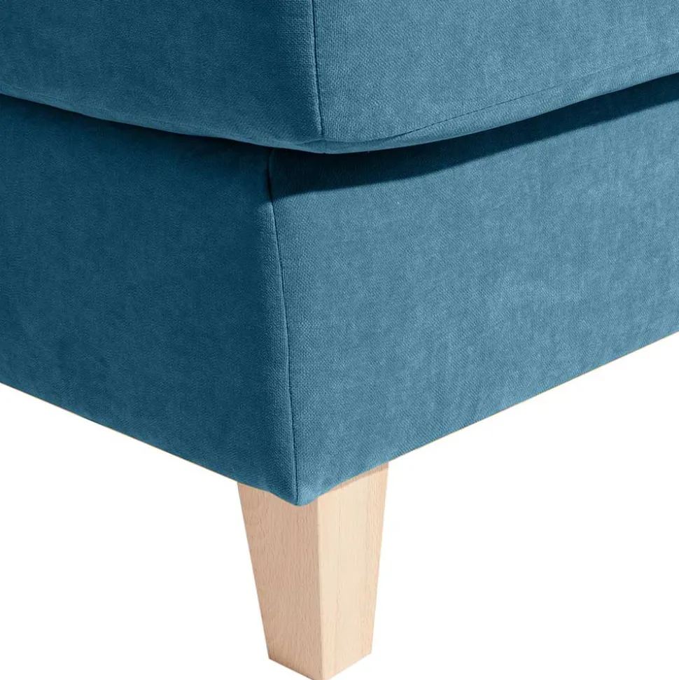 XXL Sessel in Petrol Blau & Buche Natur - Mexica