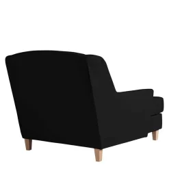 XXL Sessel in Schwarz und Buche - Presto