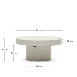 Zement Couchtisch für Drinnen und Draussen - Stonya