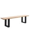 Zerreiche Esstischbank mit Schweizer Kante - Osla